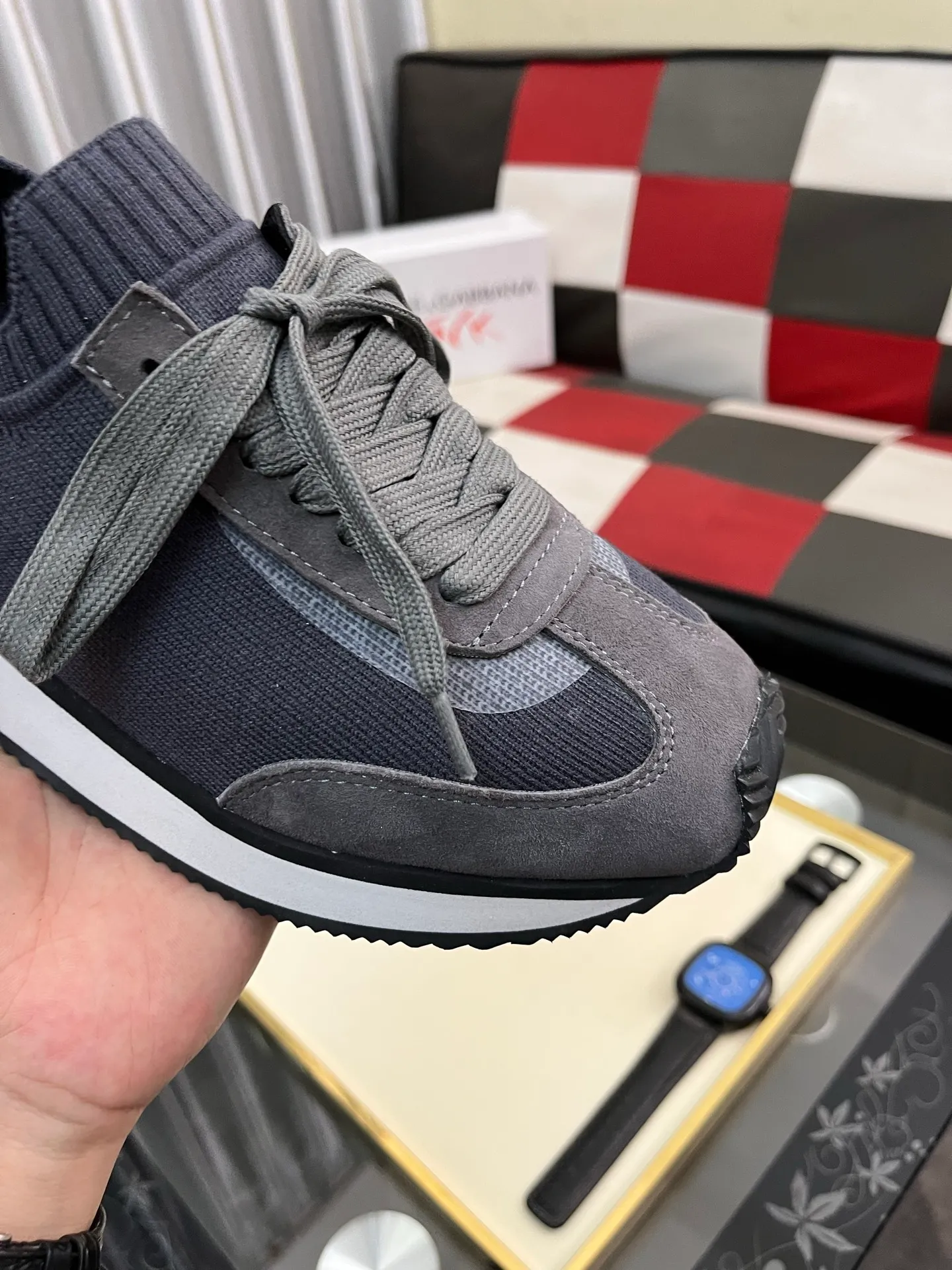 Men's Men's Shoes💰420⌚️⌚️••Dolce&Gabbana••DG✔️High-end men's sports and casual shoes. Original goods from top counters. Original imported cowhide, multi-material splicing design ➕Imported cowhide lining, cowhide feet ➕Original TPR elastic outsole. Size: 36-46🔟Colors available